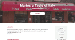 Desktop Screenshot of ordermariosatasteofitaly.com