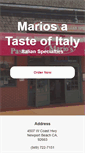 Mobile Screenshot of ordermariosatasteofitaly.com